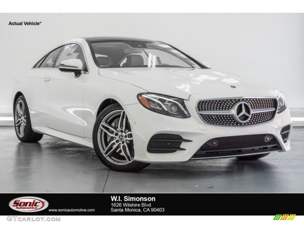 2018 E 400 Coupe - Polar White / Macchiato Beige/Yacht Blue photo #1