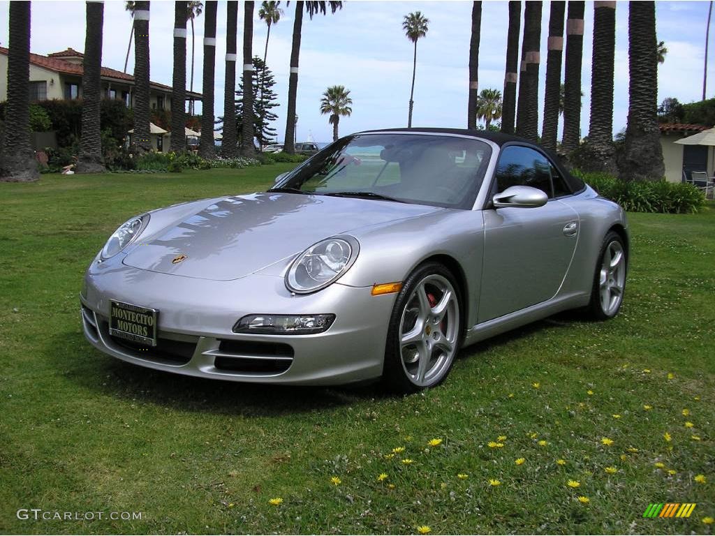 2007 911 Carrera S Cabriolet - Arctic Silver Metallic / Black photo #3