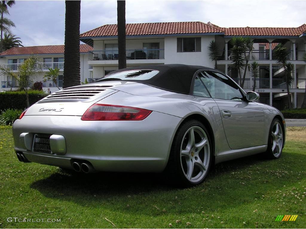 2007 911 Carrera S Cabriolet - Arctic Silver Metallic / Black photo #7