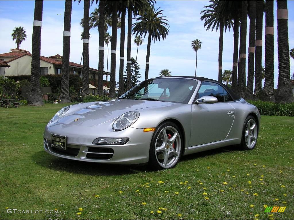 2007 911 Carrera S Cabriolet - Arctic Silver Metallic / Black photo #10