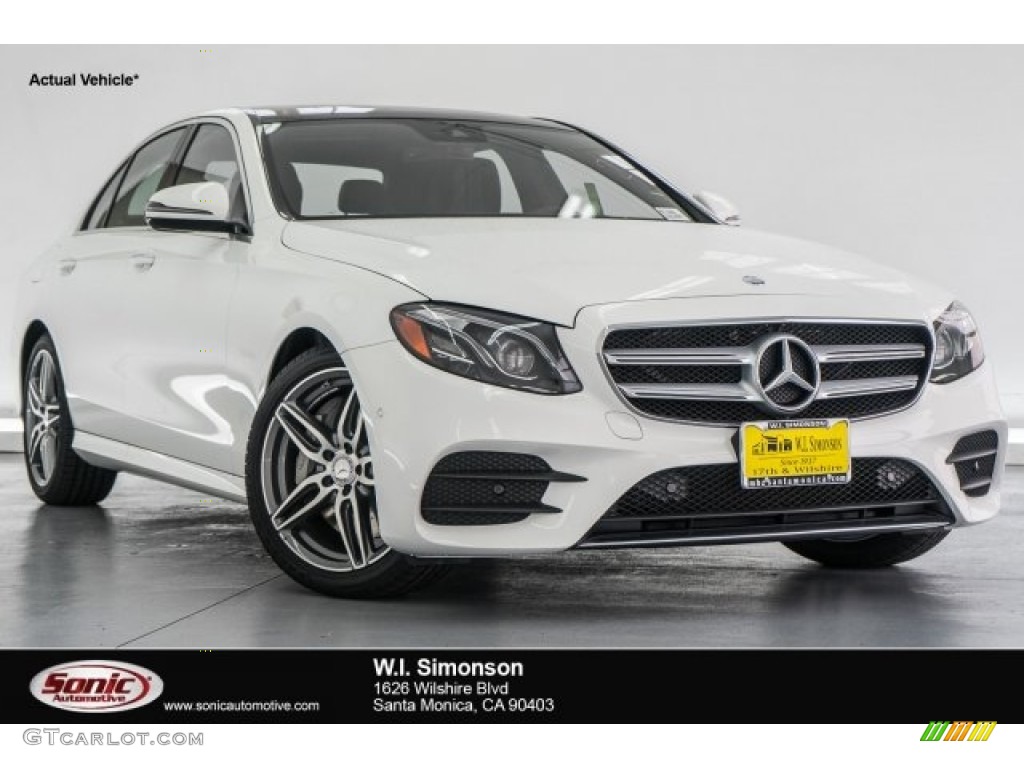 2018 E 300 Sedan - Polar White / Black photo #1