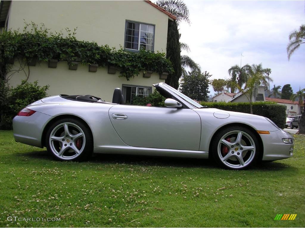 2007 911 Carrera S Cabriolet - Arctic Silver Metallic / Black photo #18