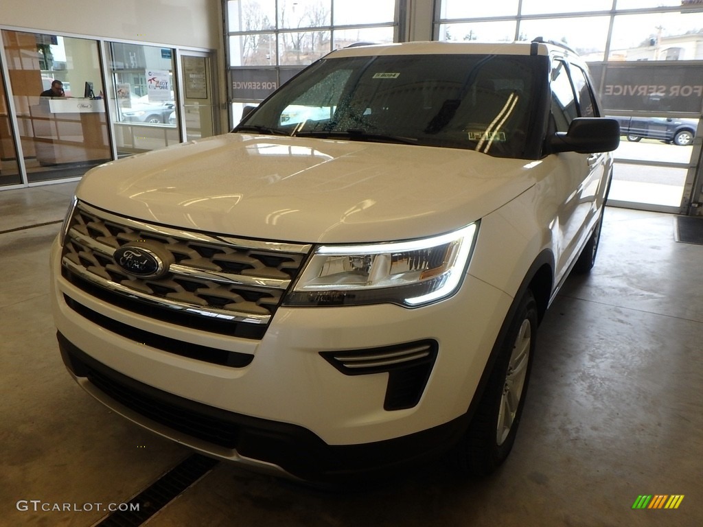 2018 Explorer XLT 4WD - White Platinum / Ebony Black photo #4