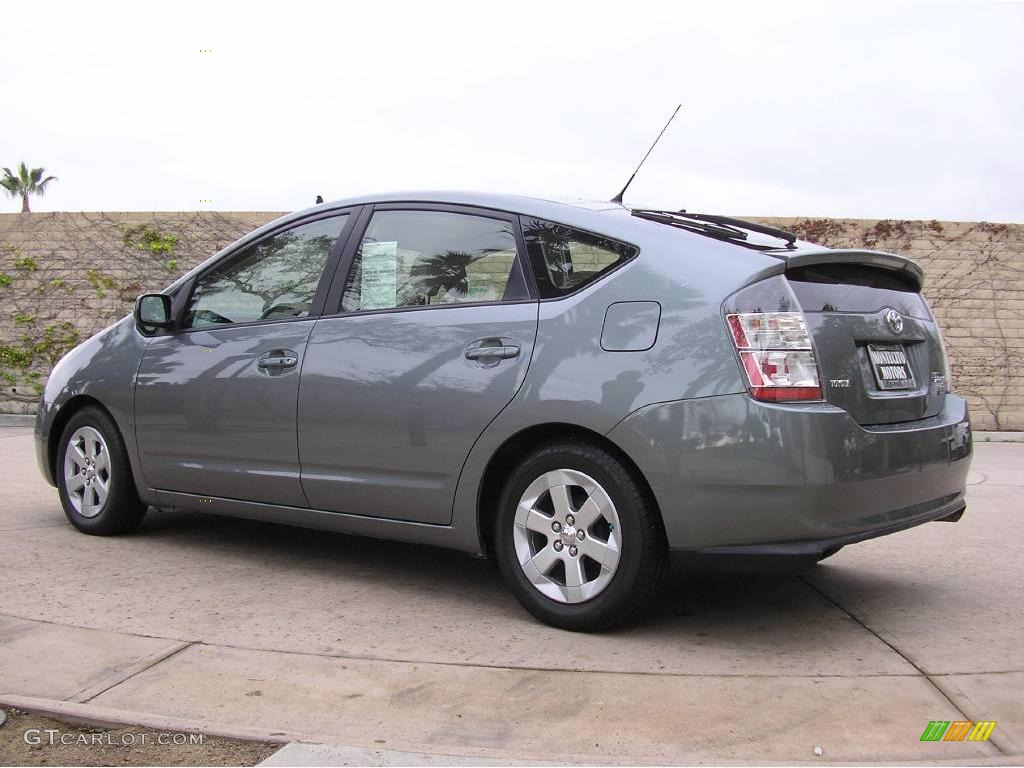 2005 Prius Hybrid - Tideland Gray Green Pearl / Ivory/Brown photo #7