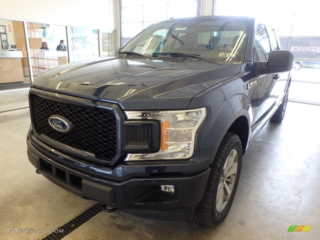 2018 F150 STX SuperCab 4x4 - Blue Jeans / Black photo #4