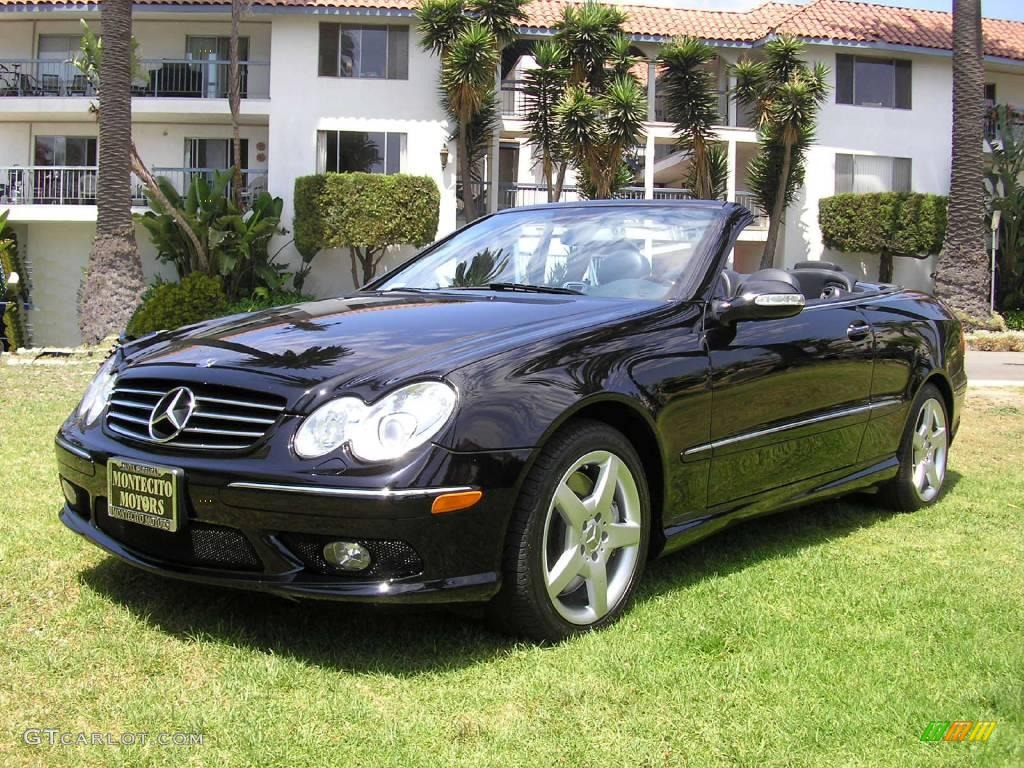 2005 CLK 500 Cabriolet - Black / Charcoal photo #1