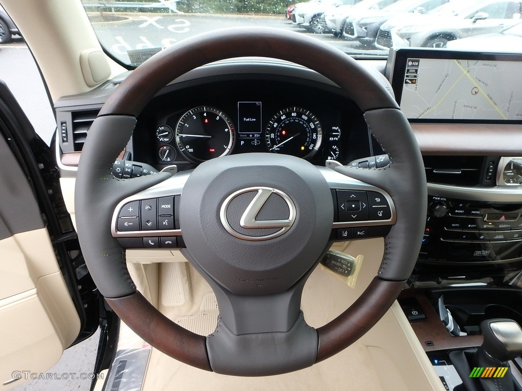 2018 Lexus LX 570 Parchment Steering Wheel Photo #124295583