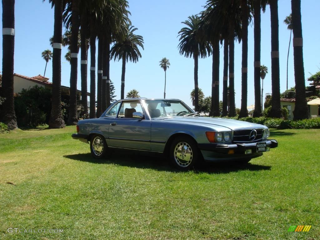 1988 SL Class 560 SL Roadster - Diamond Blue Metallic / Parchment photo #1