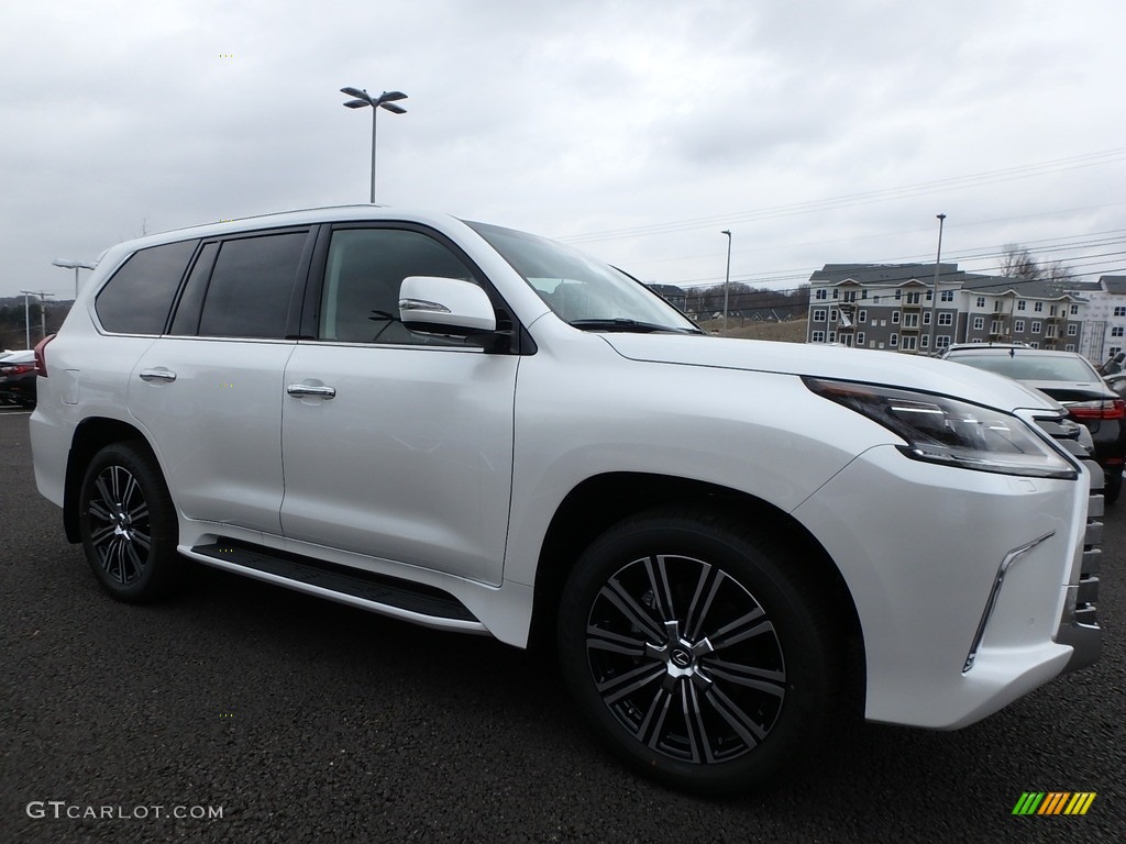 2018 LX 570 - Eminent White Pearl / Cabernet photo #1
