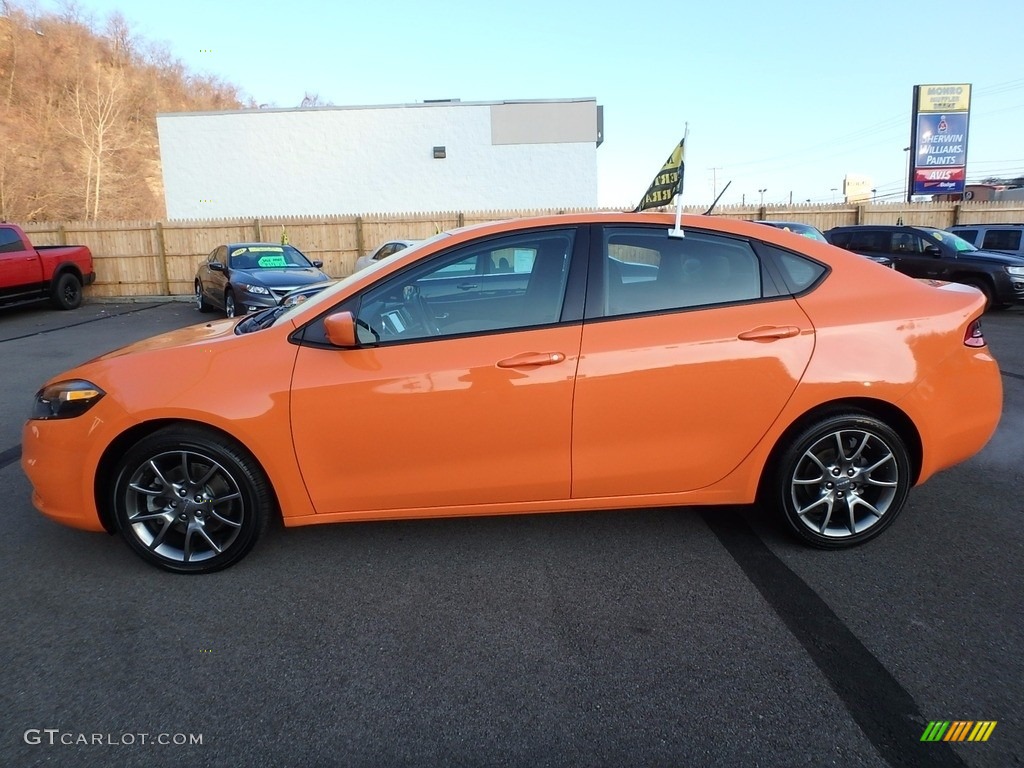 2014 Dart SXT - Header Orange / Black/Light Tungsten photo #2