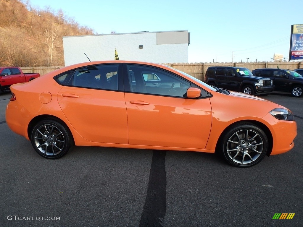 2014 Dart SXT - Header Orange / Black/Light Tungsten photo #6