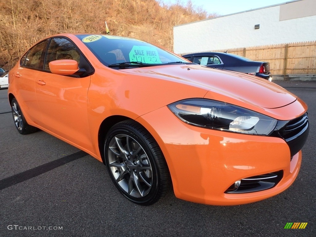 2014 Dart SXT - Header Orange / Black/Light Tungsten photo #7