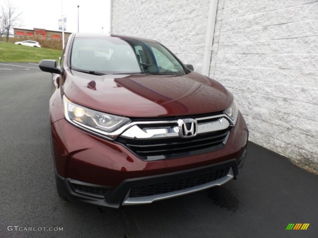 2018 CR-V LX AWD - Basque Red Pearl II / Gray photo #3