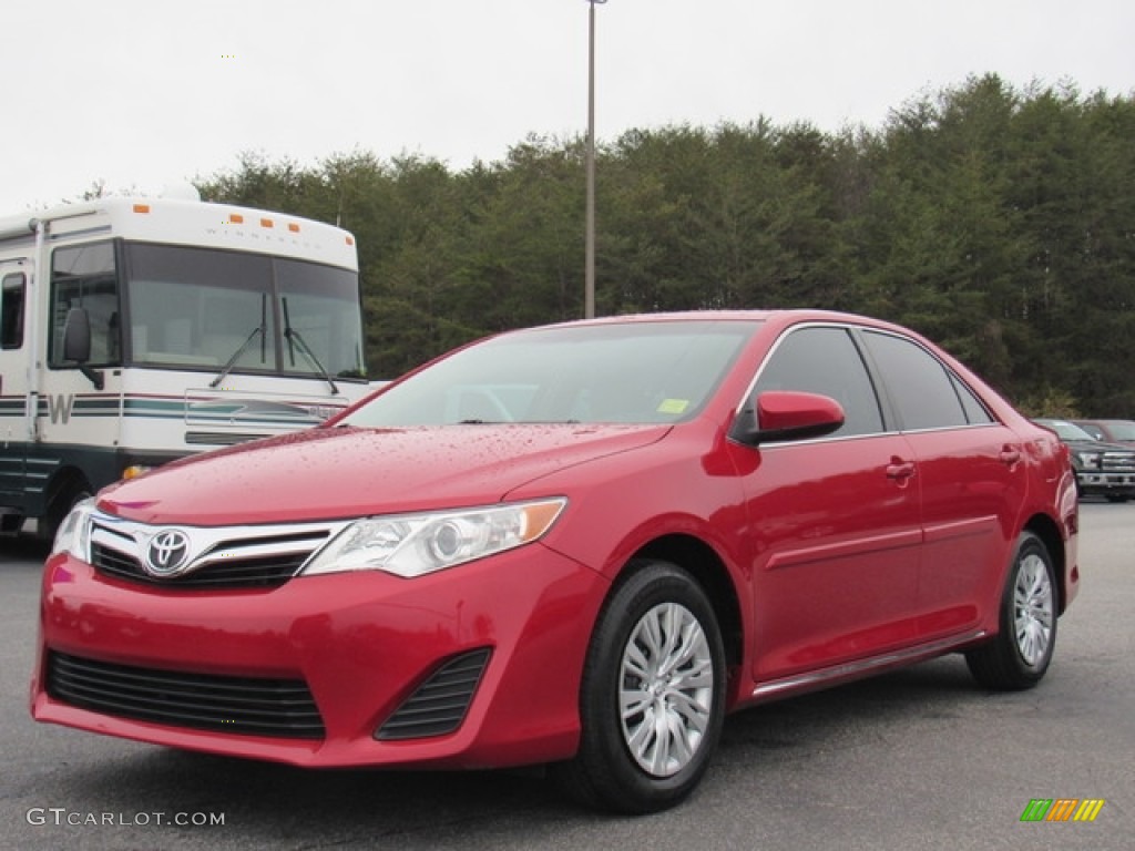 2013 Camry LE - Barcelona Red Metallic / Ivory photo #1