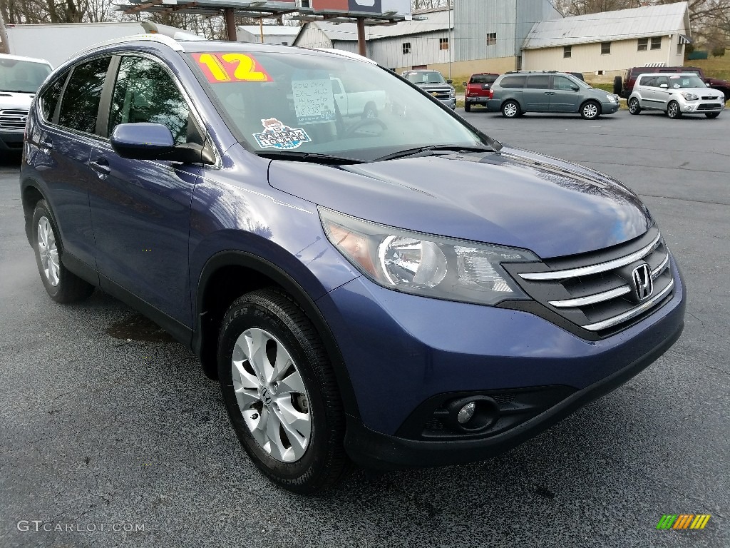 2012 CR-V EX-L 4WD - Twilight Blue Metallic / Gray photo #8