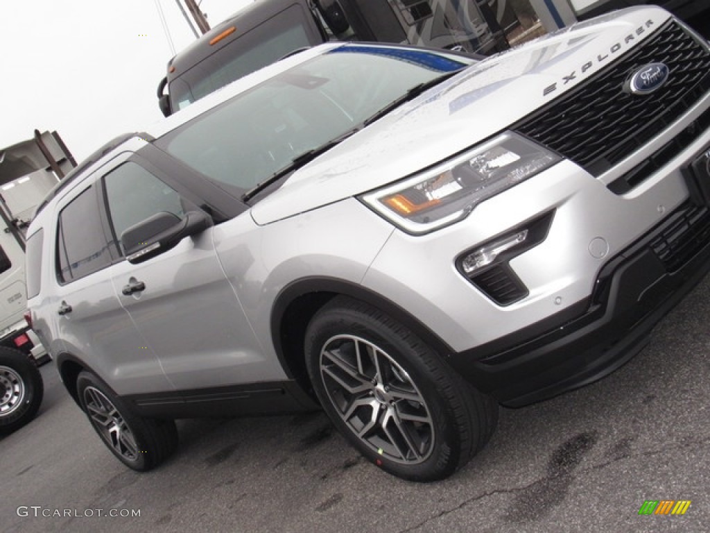 Ingot Silver 2018 Ford Explorer Sport 4WD Exterior Photo #124302474