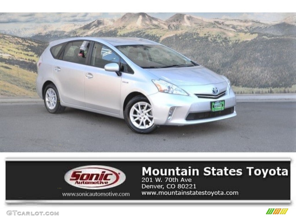 2013 Prius v Two Hybrid - Classic Silver Metallic / Misty Gray photo #1