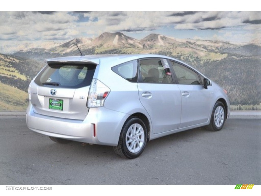 2013 Prius v Two Hybrid - Classic Silver Metallic / Misty Gray photo #3