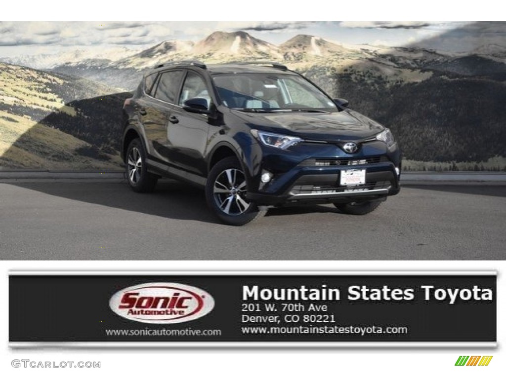 2018 RAV4 XLE AWD - Galactic Aqua Mica / Ash photo #1