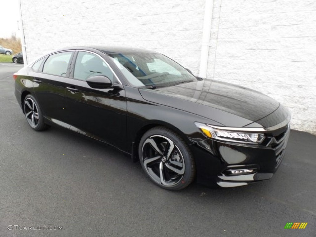 Crystal Black Pearl 2018 Honda Accord Sport Sedan Exterior Photo #124307918