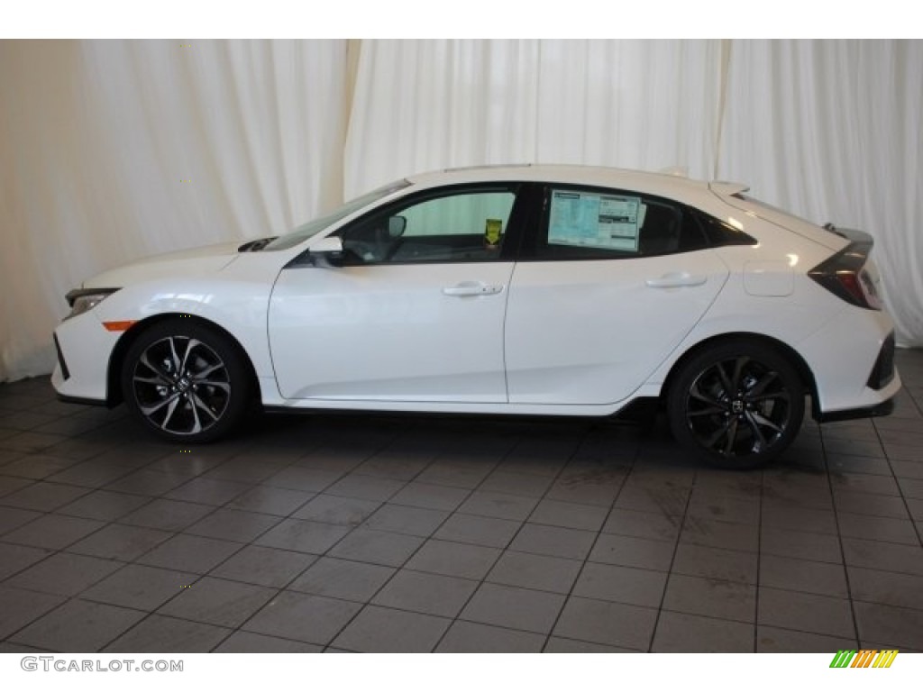 2018 Civic Sport Touring Hatchback - White Orchid Pearl / Black/Ivory photo #5