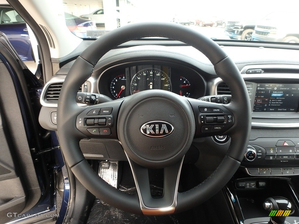 2018 Kia Sorento EX V6 AWD Black Steering Wheel Photo #124312412
