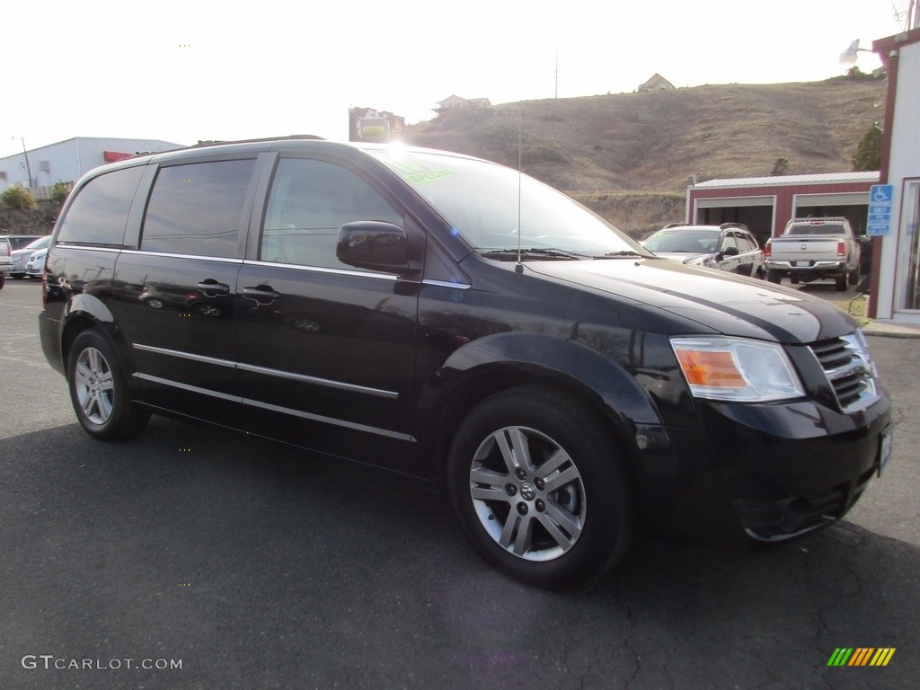 2010 Grand Caravan SXT - Deep Water Blue Pearl Coat / Medium Slate Gray/Light Shale photo #1