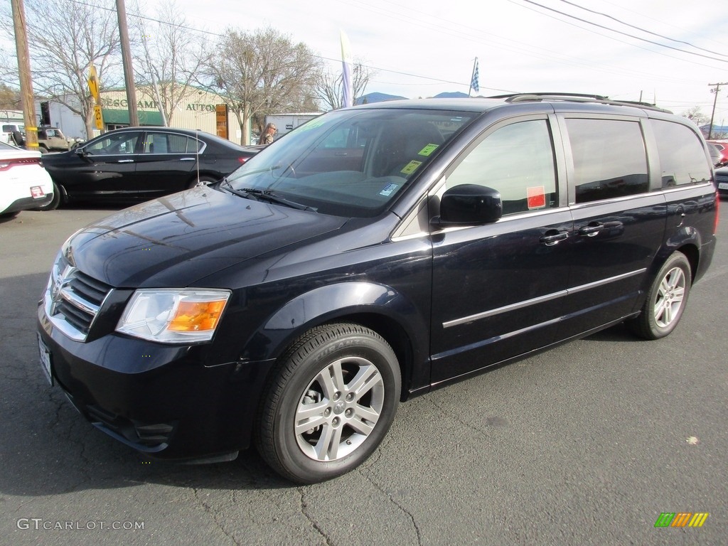 2010 Grand Caravan SXT - Deep Water Blue Pearl Coat / Medium Slate Gray/Light Shale photo #3