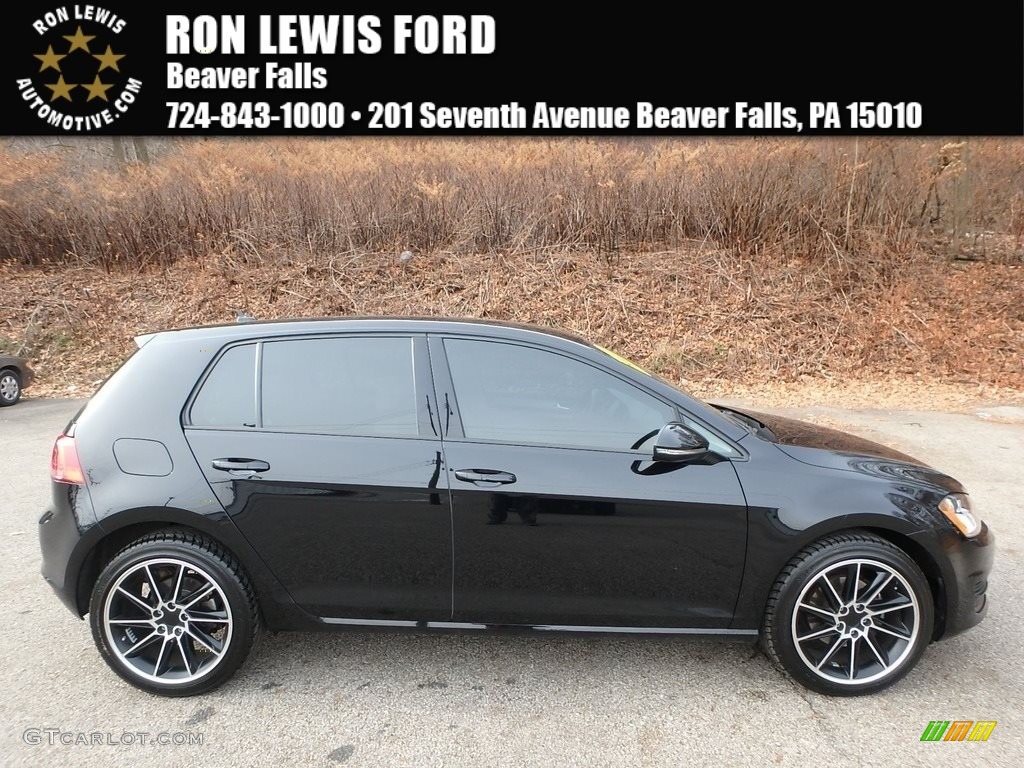 2017 Golf 4 Door 1.8T Wolfsburg - Black / Beige photo #1