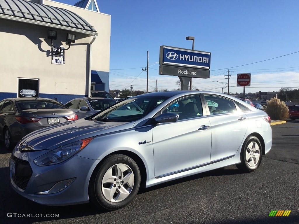 2011 Sonata Hybrid - Silver Frost Metallic / Gray photo #1