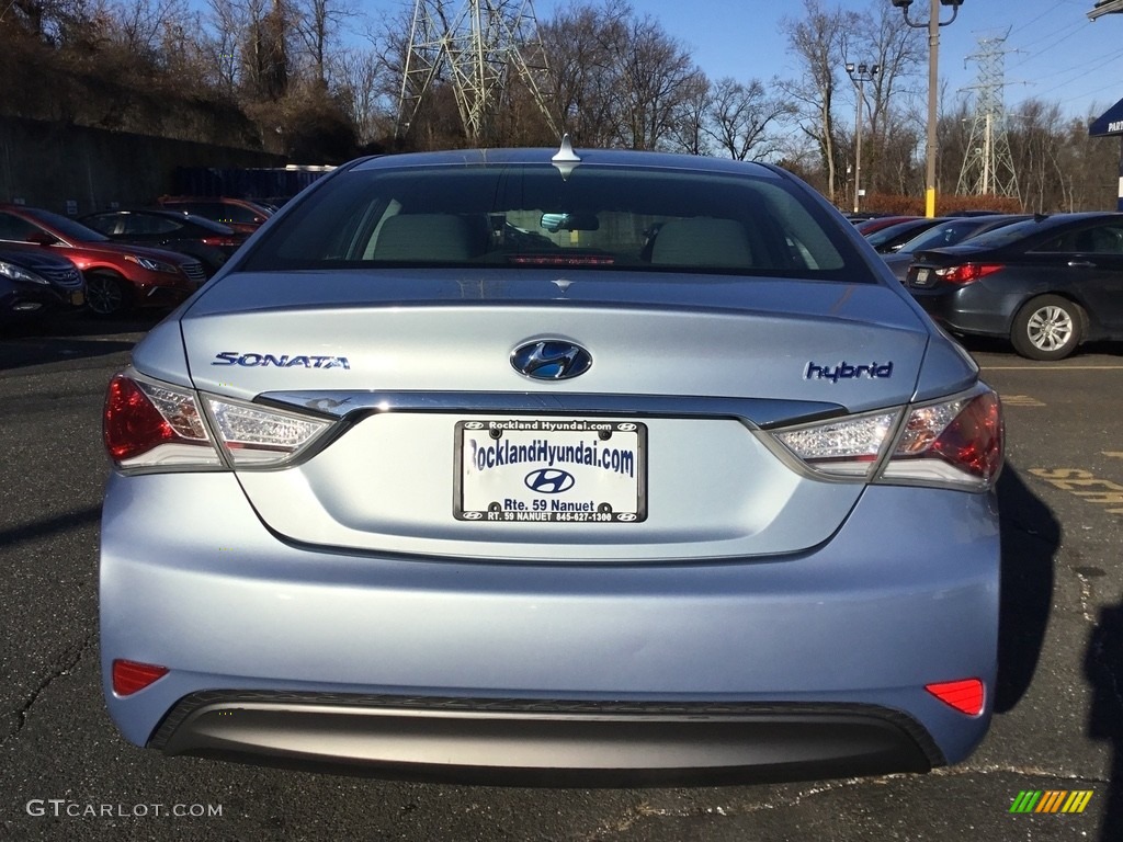 2011 Sonata Hybrid - Silver Frost Metallic / Gray photo #5