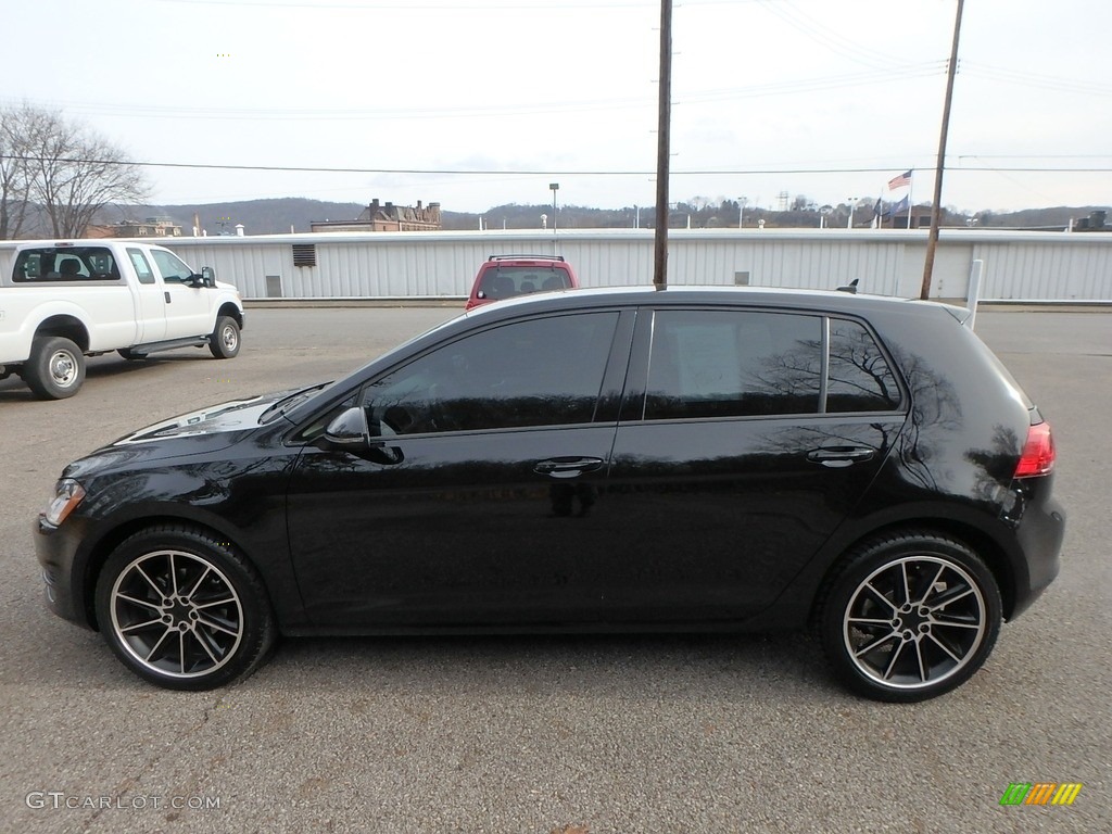 2017 Golf 4 Door 1.8T Wolfsburg - Black / Beige photo #7
