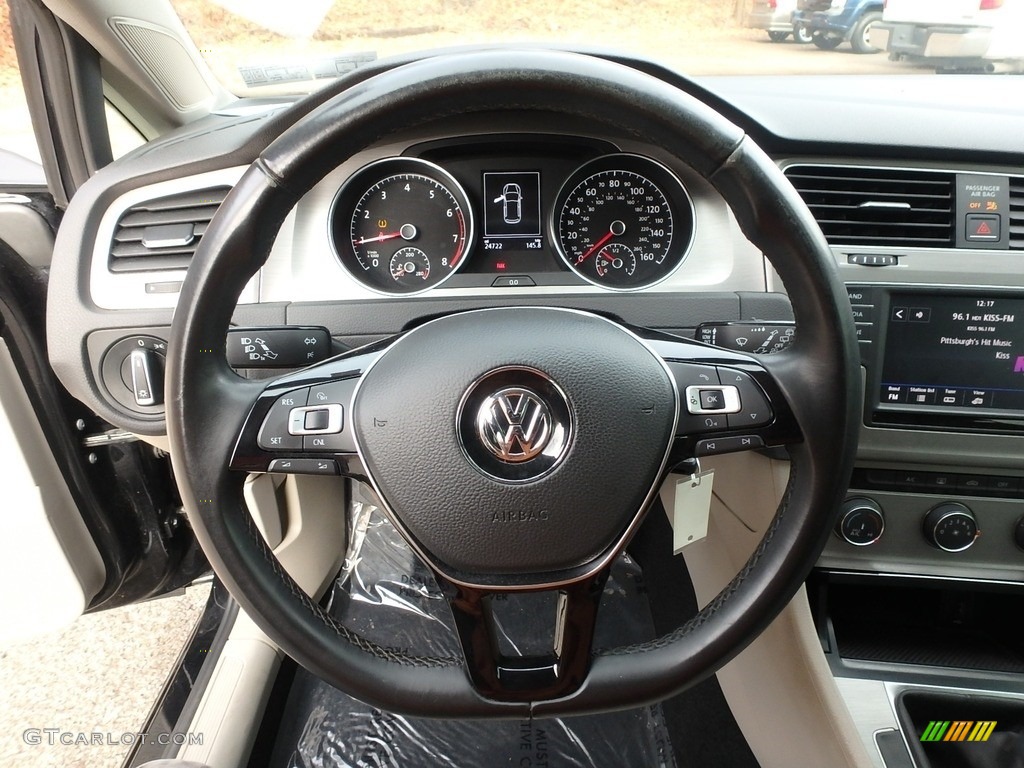 2017 Golf 4 Door 1.8T Wolfsburg - Black / Beige photo #17