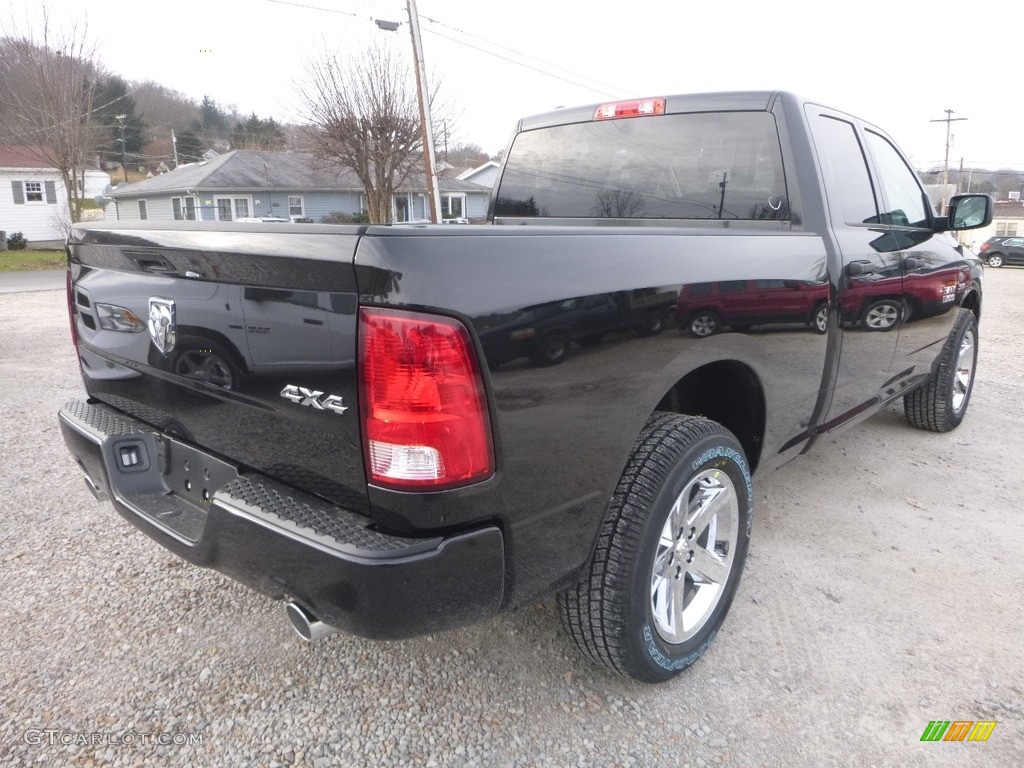 2018 1500 Express Quad Cab 4x4 - Brilliant Black Crystal Pearl / Black/Diesel Gray photo #5