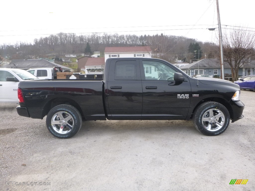 2018 1500 Express Quad Cab 4x4 - Brilliant Black Crystal Pearl / Black/Diesel Gray photo #6