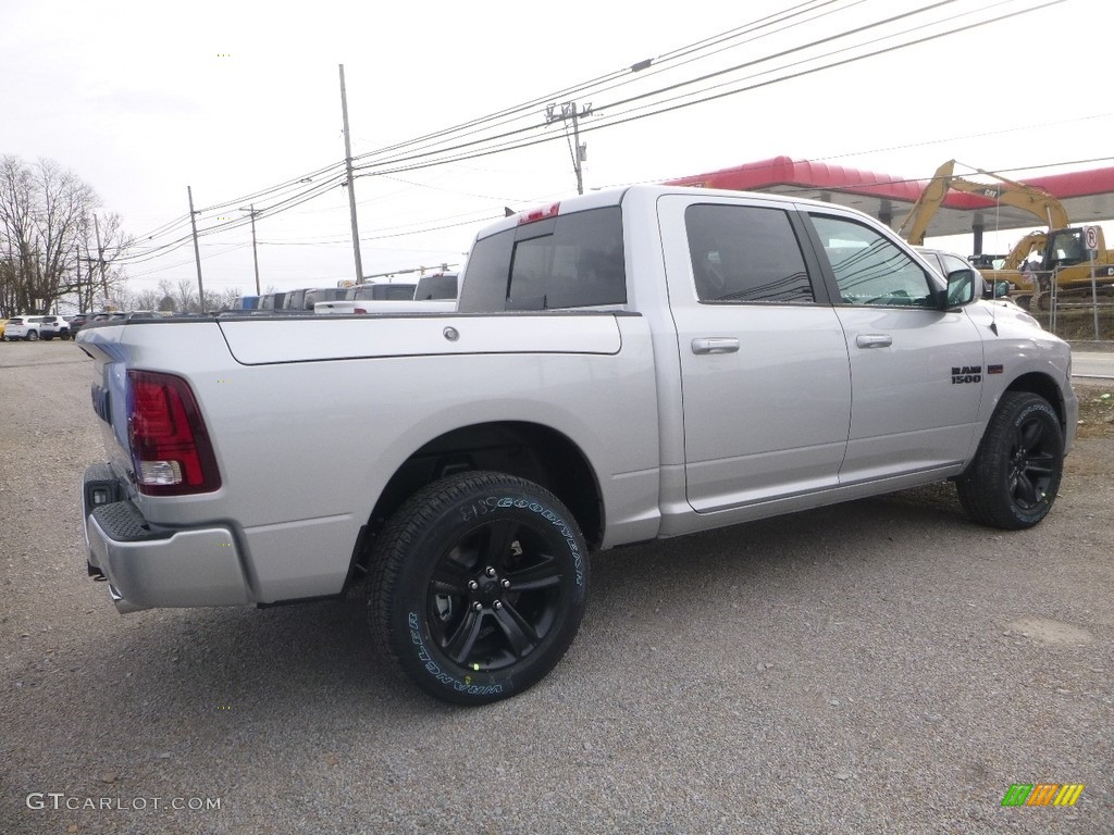 2018 1500 Sport Crew Cab 4x4 - Bright Silver Metallic / Black photo #4