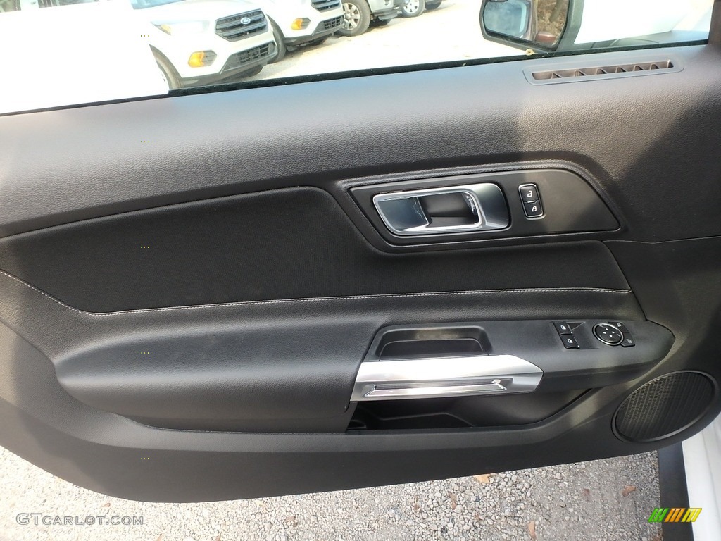 2018 Ford Mustang GT Fastback Ebony Door Panel Photo #124320803