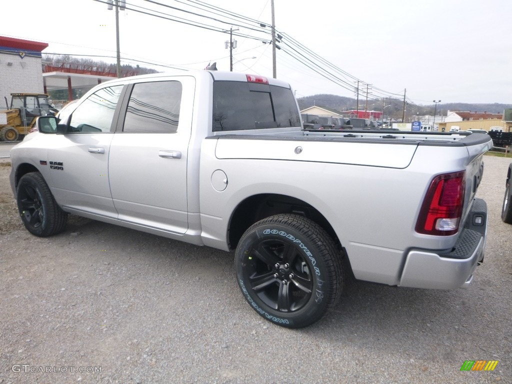 2018 1500 Sport Crew Cab 4x4 - Bright Silver Metallic / Black photo #6