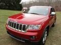 2011 Inferno Red Crystal Pearl Jeep Grand Cherokee Overland 4x4  photo #21
