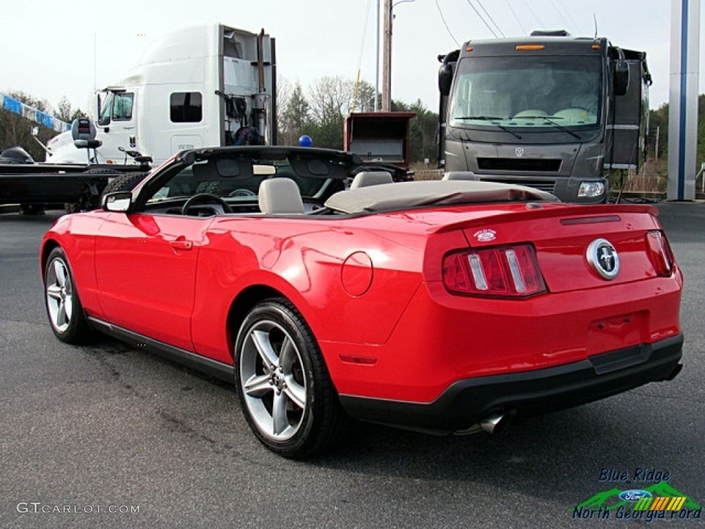 2011 Mustang V6 Convertible - Race Red / Stone photo #3