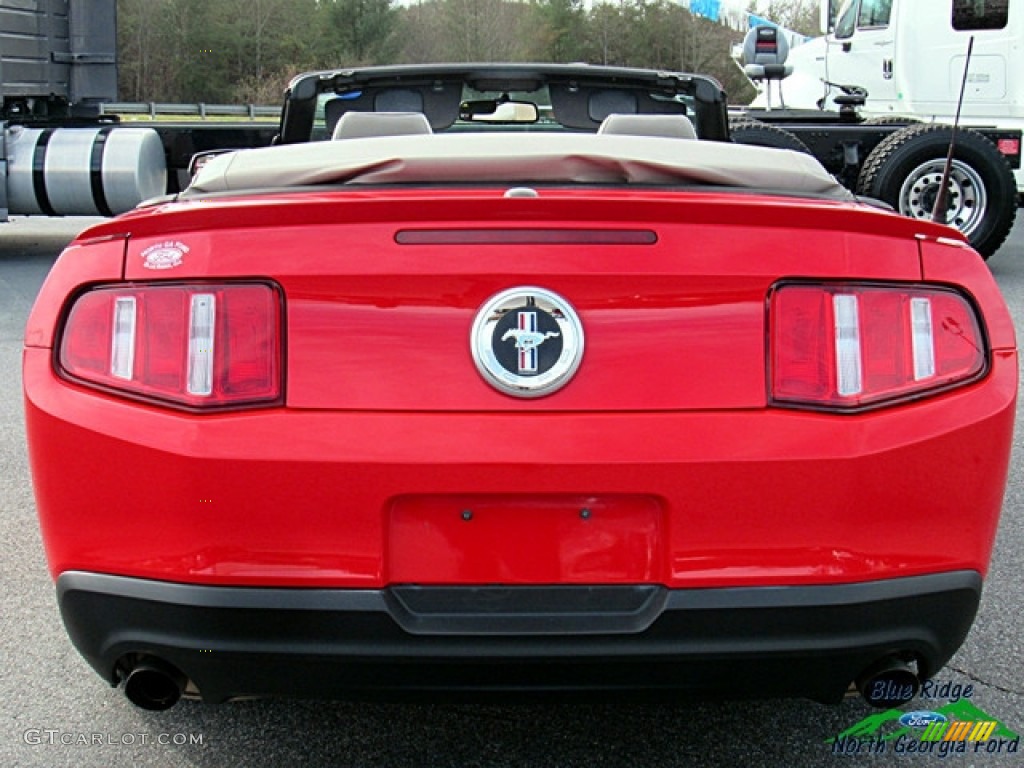 2011 Mustang V6 Convertible - Race Red / Stone photo #4