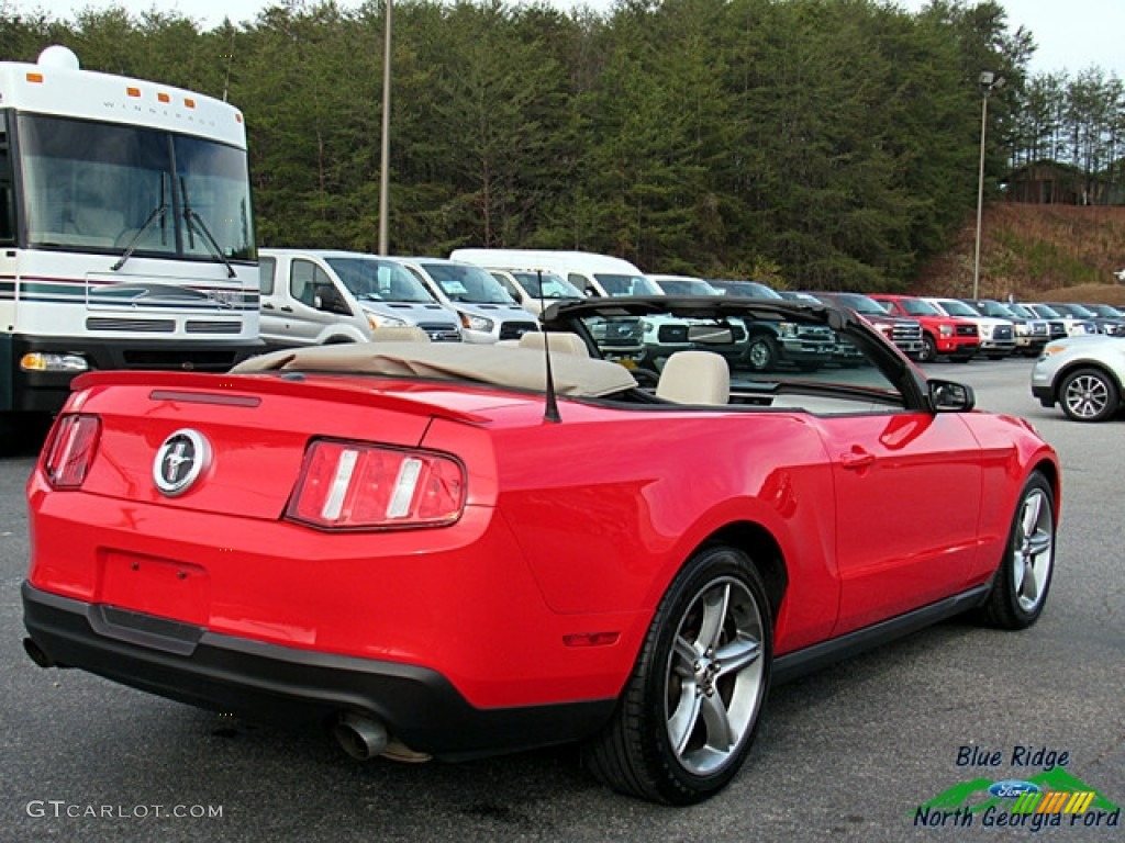 2011 Mustang V6 Convertible - Race Red / Stone photo #5