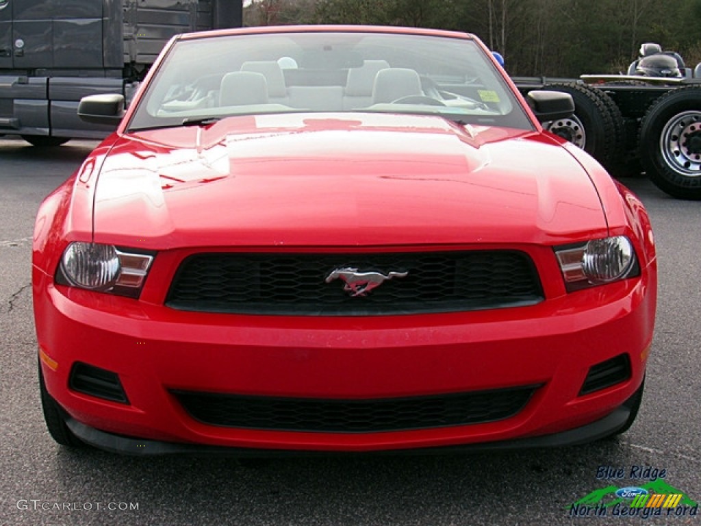 2011 Mustang V6 Convertible - Race Red / Stone photo #8