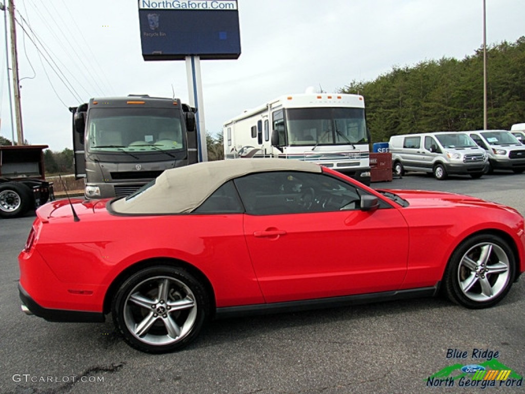 2011 Mustang V6 Convertible - Race Red / Stone photo #9