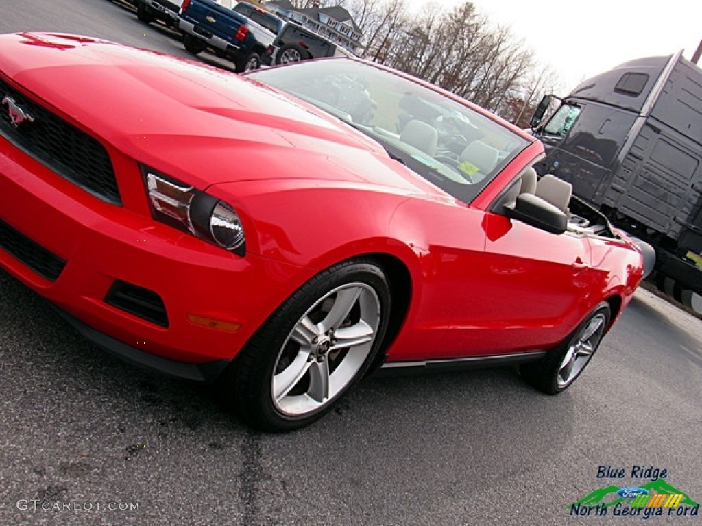 2011 Mustang V6 Convertible - Race Red / Stone photo #23