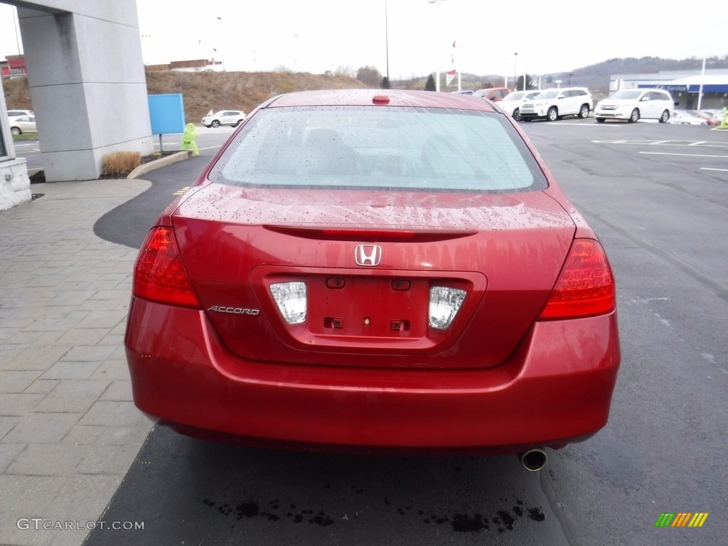 2007 Accord EX-L Sedan - Moroccan Red Pearl / Black photo #8