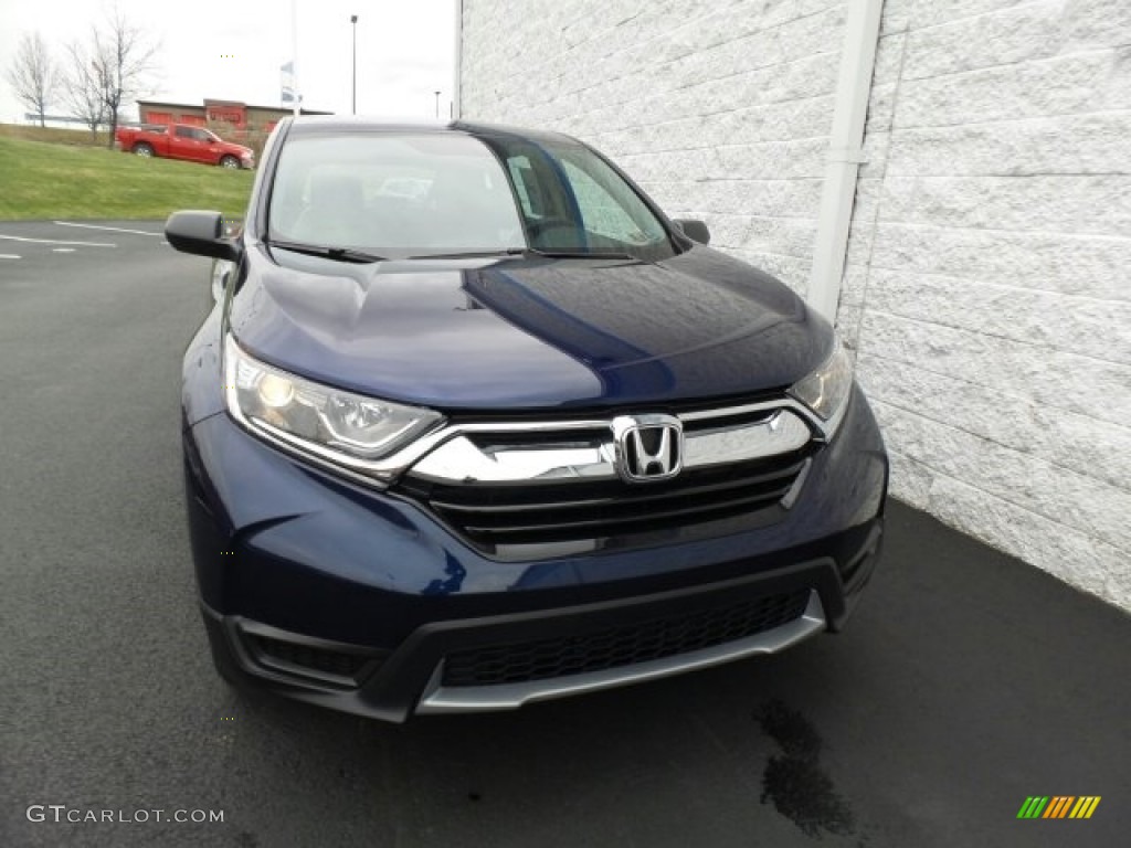 2018 CR-V LX AWD - Obsidian Blue Pearl / Gray photo #3