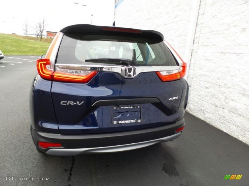 2018 CR-V LX AWD - Obsidian Blue Pearl / Gray photo #7