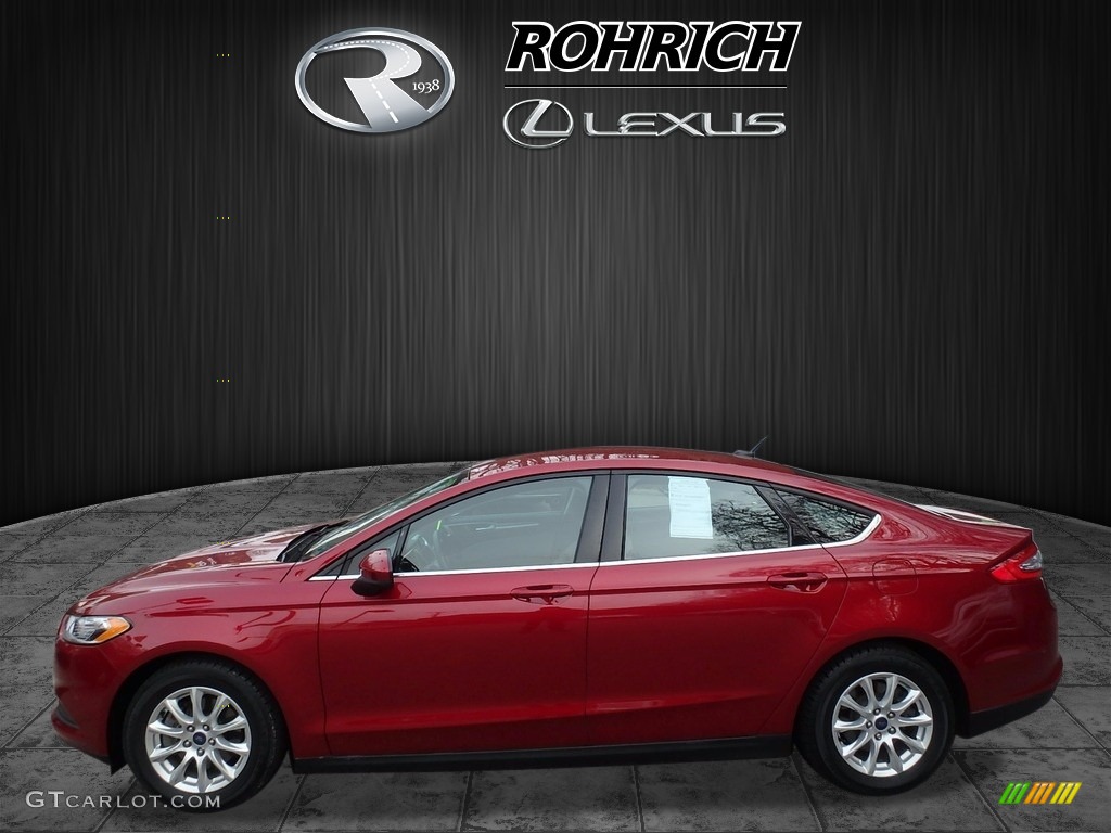 2016 Fusion S - Ruby Red Metallic / Dune photo #4