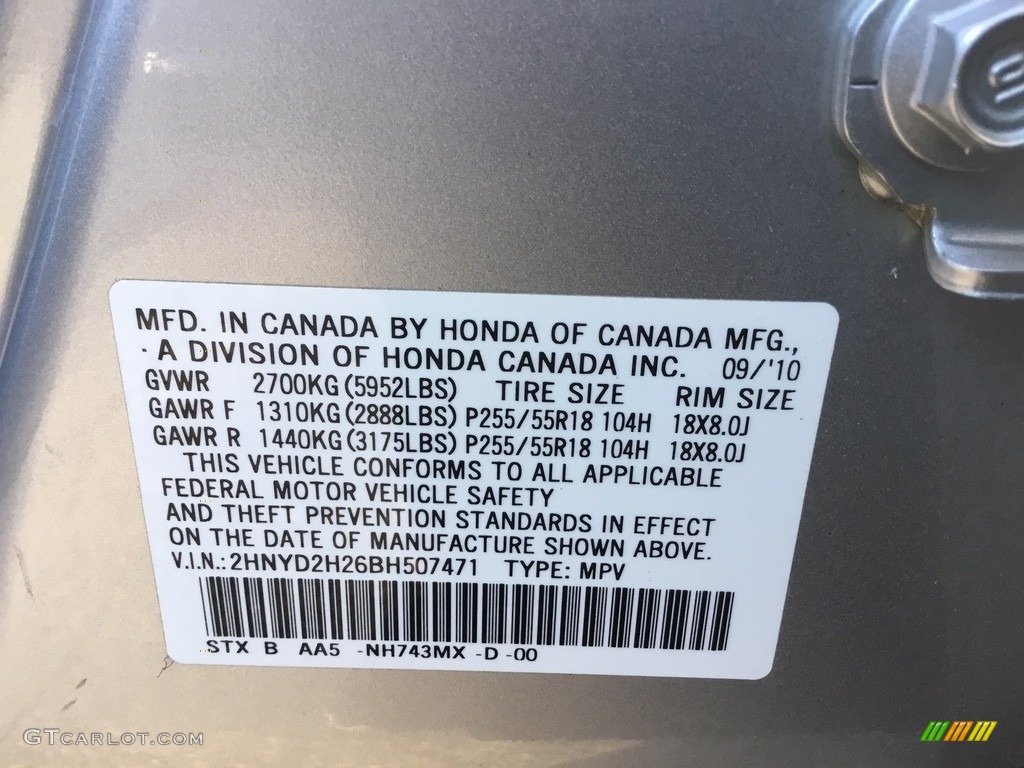 2011 MDX  - Palladium Metallic / Ebony photo #34